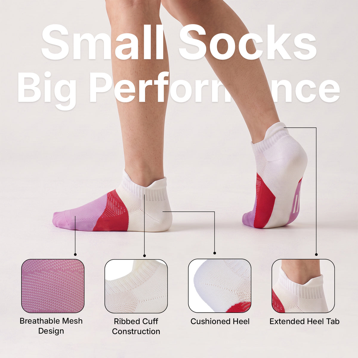 CAVYND WLK Women's Training Secret Socks – Blue, Maroon & Lavender (Pack of 3)