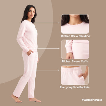 Cavynd Women's Winter Lounge Set – Primerose Pink