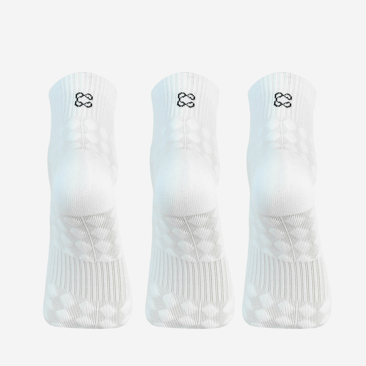 CAVYND RUN Men's Performance Ankle Socks – White (Pack of 3)