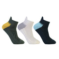CAVYND RUN Men's Performance Secret Socks – Navy, Ivory & Charcoal (Pack of 3)